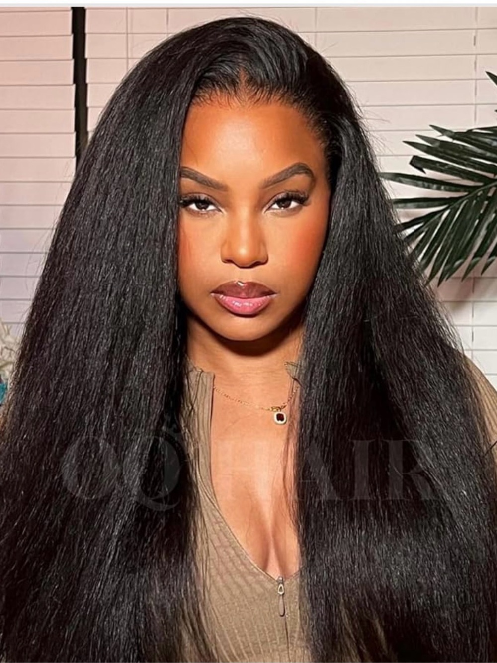 OQ Hair 9x6 M-Cap Kinky Straight Wear Go Glueless Human Hair 28 inch Wig